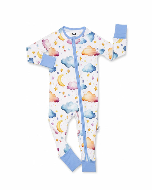 CudlCozy Zip — Clouds Blue