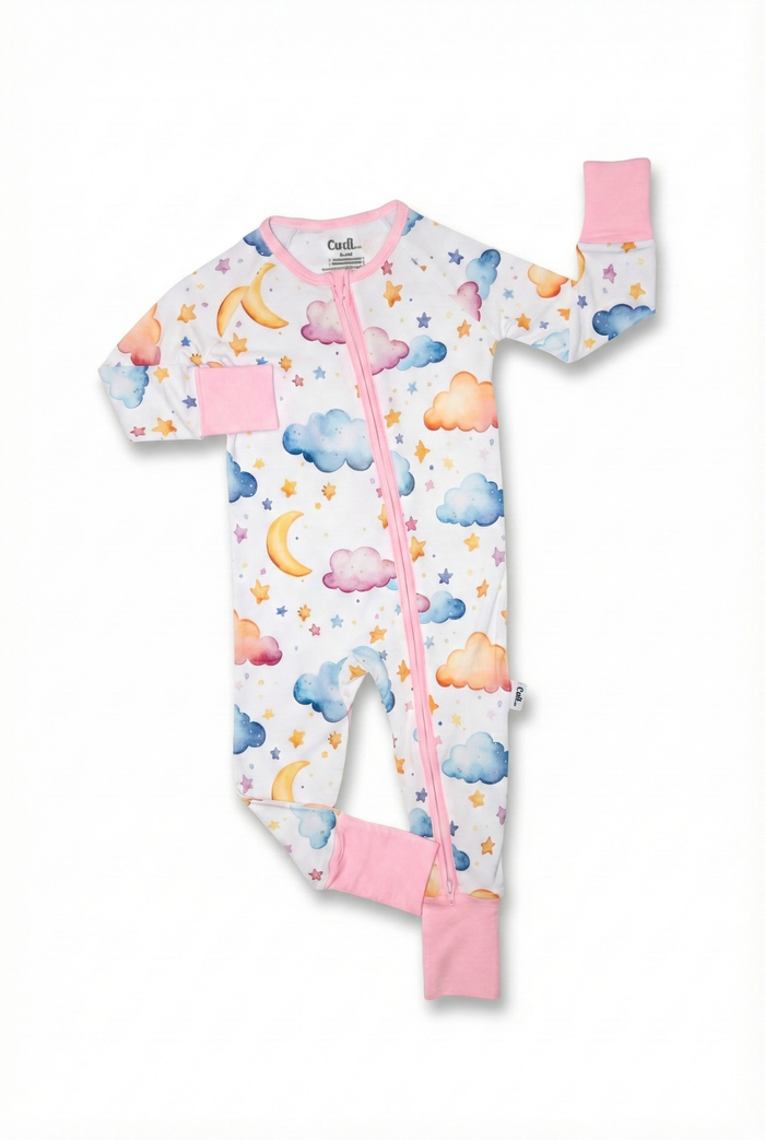 CudlCozy Zip – Clouds Pink