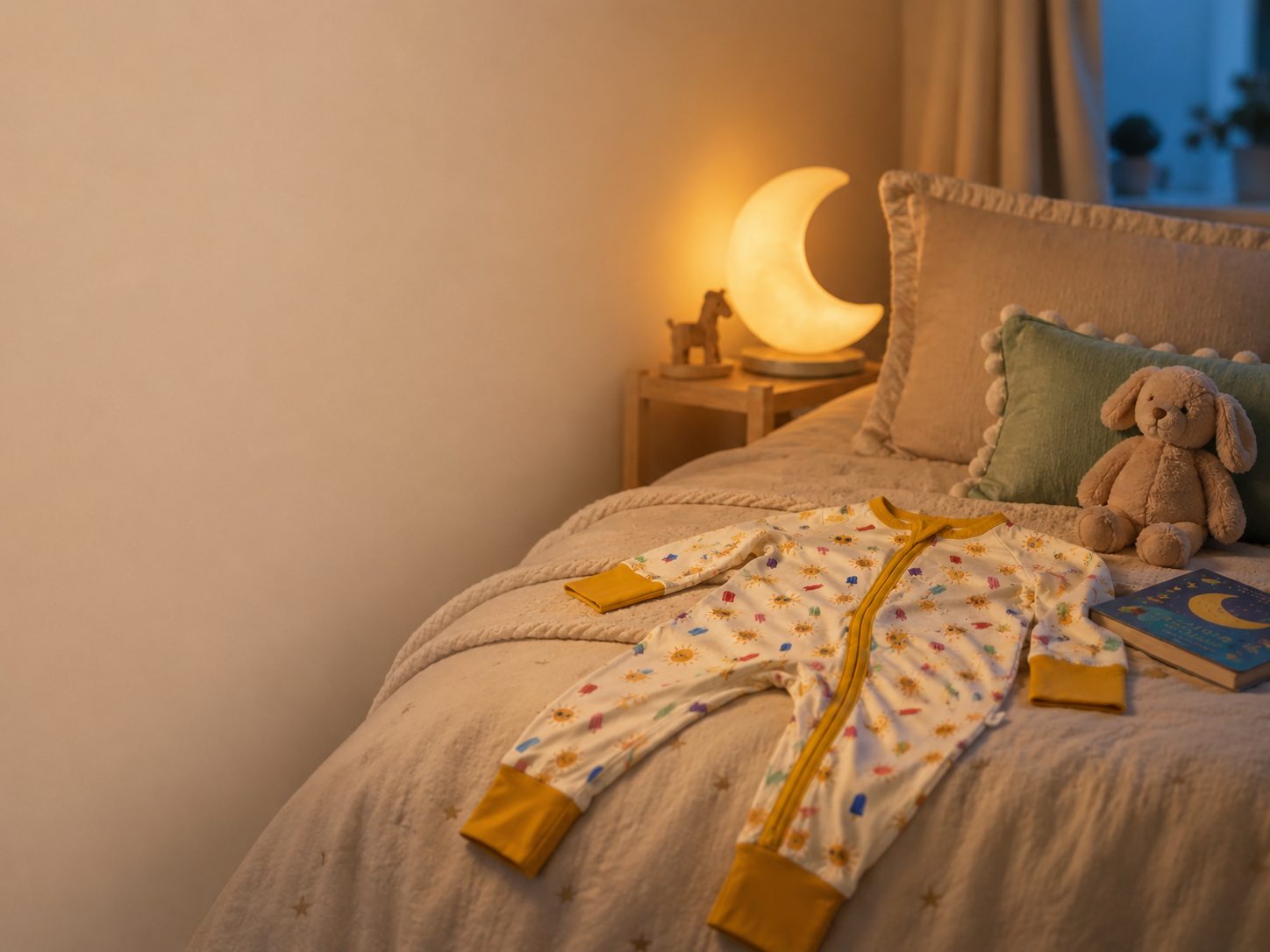 A quiet bedtime scene with CudlCozy bamboo-viscose essentials
