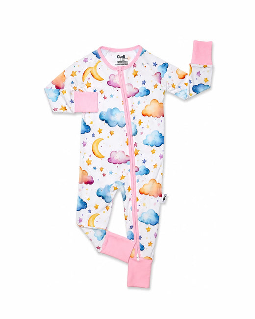 CudlCozy Zip — Clouds Pink